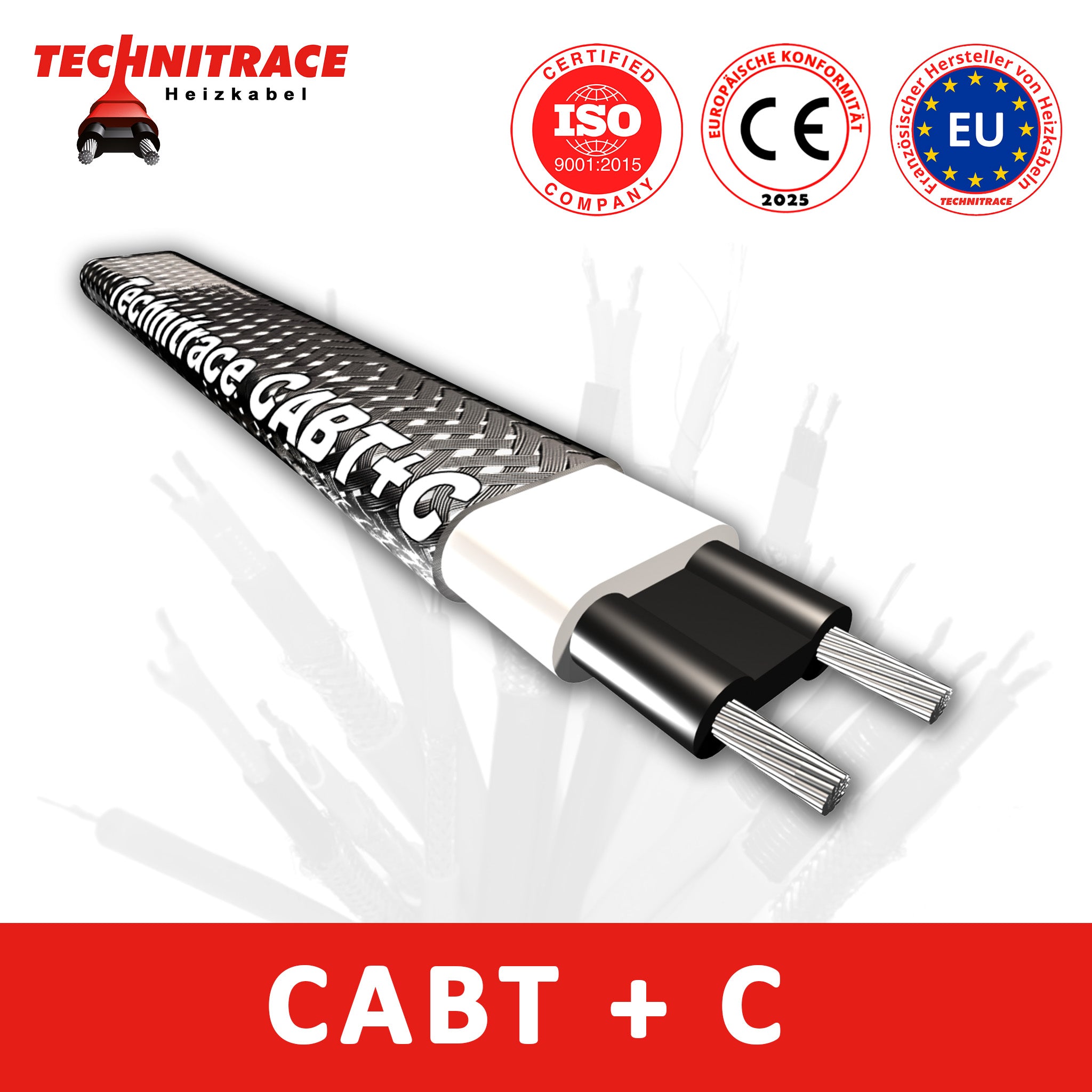 Heizkabel CABT + C (mit Kupfergeflecht)
